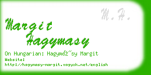 margit hagymasy business card